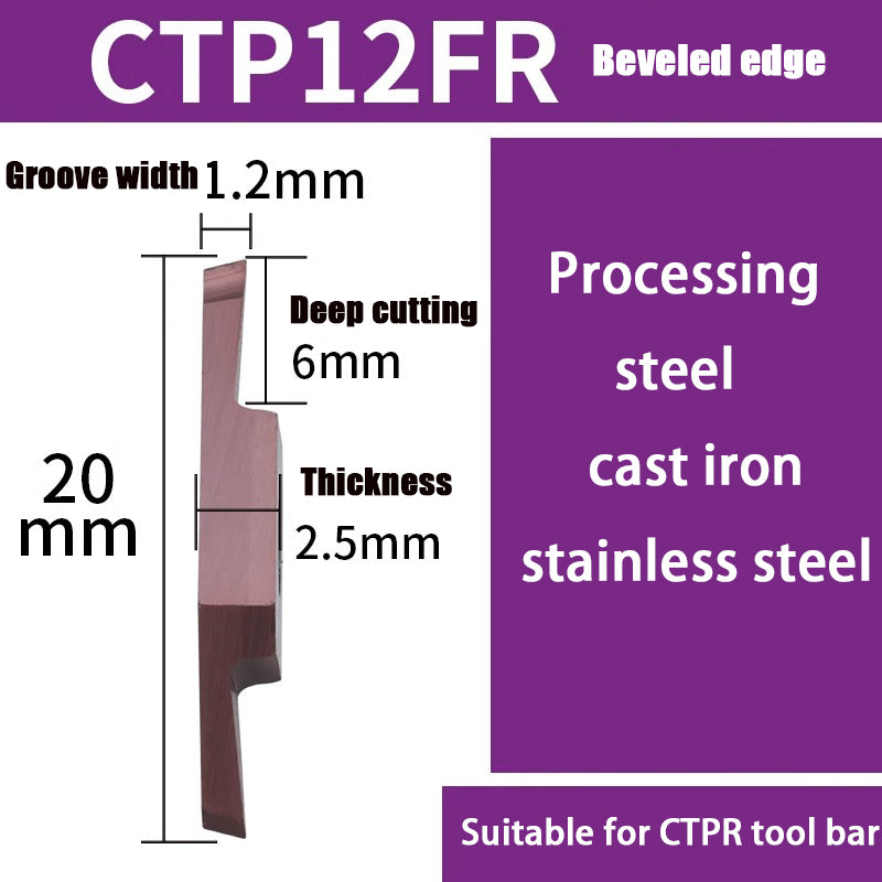 98-CTPA15FRN Swiss CNC Machine Blade Flat Bevel Groove Cutting Tool Shandong Denso Pricision Tools Co.,Ltd.