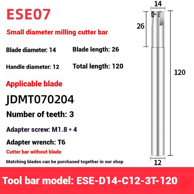 1053-ESE small diameter clear angle milling cutter shanks for 8 10 12 14 16 tungsten carbide milling cutter JDMT070204 double-edged cutter shanks Shandong Denso Pricision Tools Co.,Ltd.