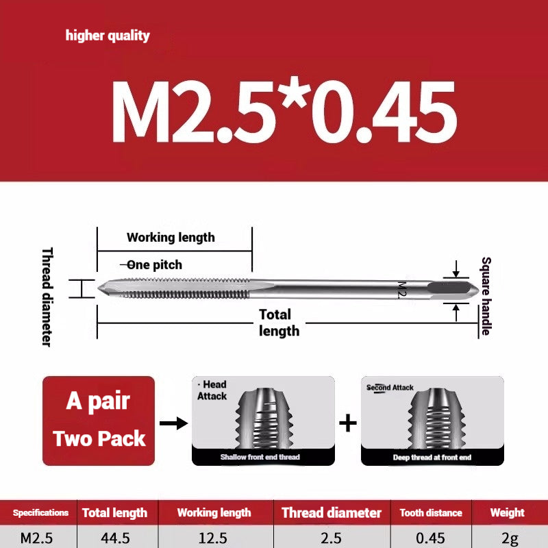 1086-Hand taps tapping tools tapping screws tapping set hand screws alloy steel m2m4m5m8m20 Shandong Denso Pricision Tools Co.,Ltd.