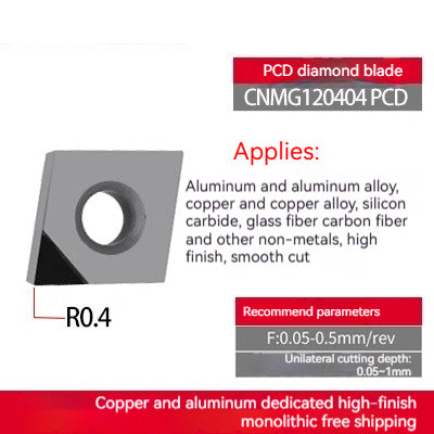 1033-Diamond inserts copper and aluminum special CNC lathe tools gemstone lathe cutter grain super bright PCD cutter head diamond cutter head Shandong Denso Pricision Tools Co.,Ltd.