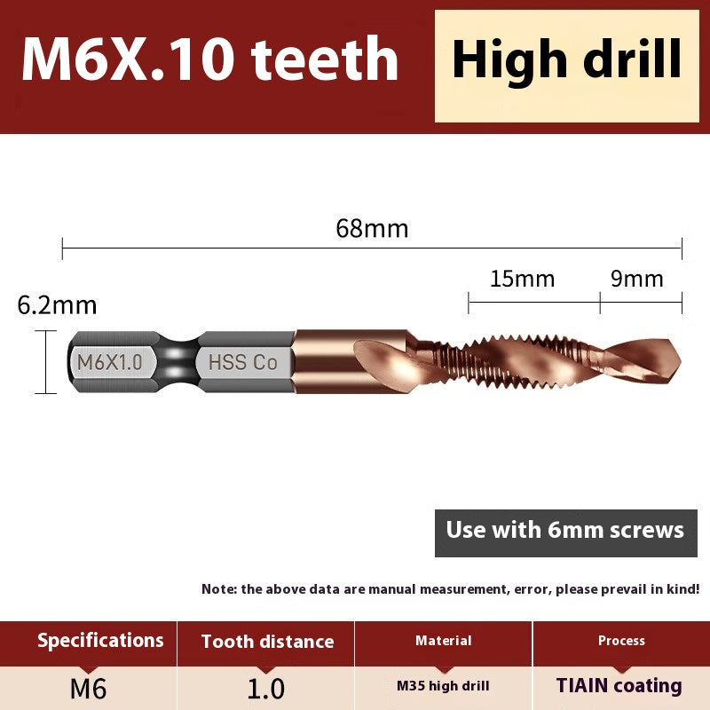 1088-Composite taps drilling tapping drilling holes all-in-one tapping three-in-one self-tapping stainless steel tapping screws set of taps Shandong Denso Pricision Tools Co.,Ltd.