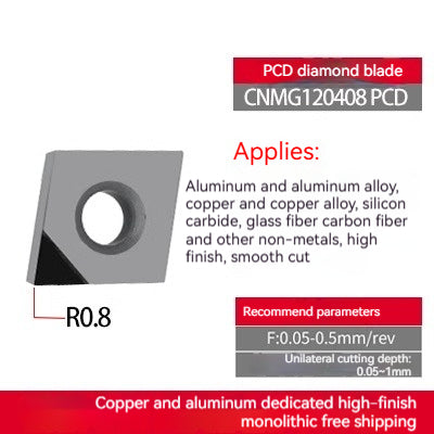 1033-Diamond inserts copper and aluminum special CNC lathe tools gemstone lathe cutter grain super bright PCD cutter head diamond cutter head Shandong Denso Pricision Tools Co.,Ltd.