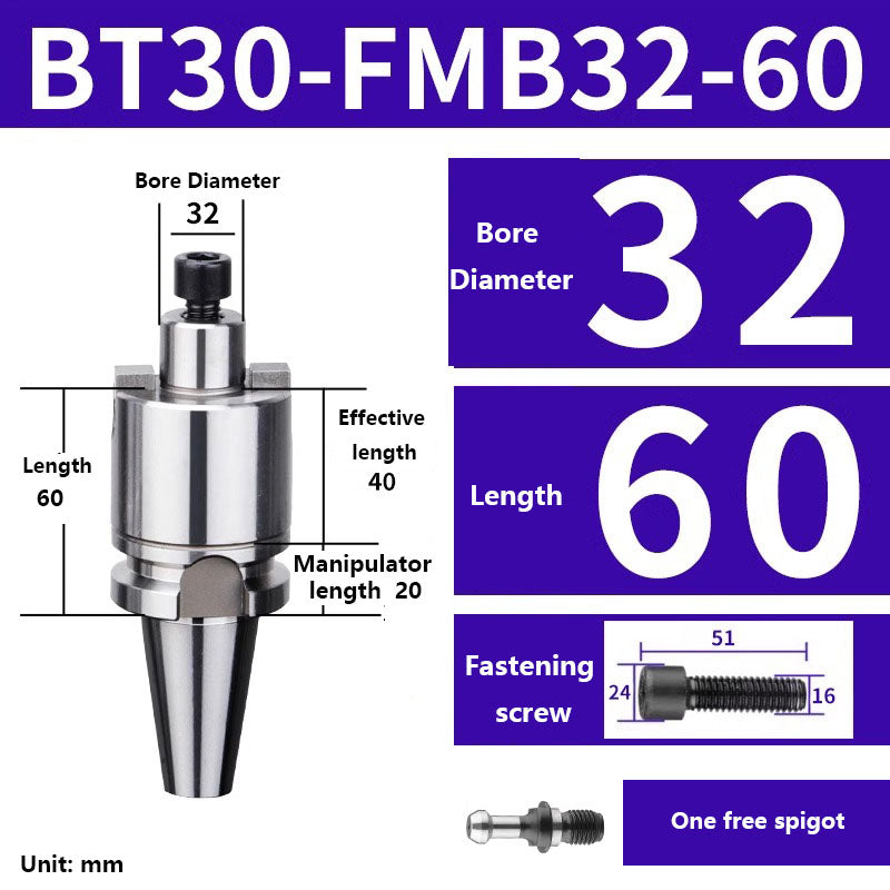 10033 BT30-FMB16/22/27/32/40 Metric Milling Tool Handle Lathe Face Milling Cutter Tool Holder