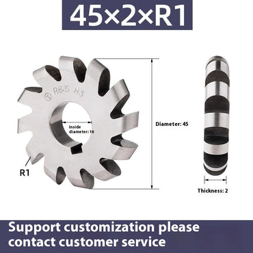 1063-High-speed steel convex semicircular milling cutter external R arc milling cutter saw blade milling cutter high-speed steel cutter disk R1R2R3R4R8R20 Shandong Denso Pricision Tools Co.,Ltd.