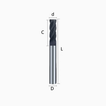 Diamond coated graphite special milling cutter PCD Tungsten steel Carbon fiber electrode cutter end mill 4 flutes Shandong Denso Pricision Tools Co.,Ltd.