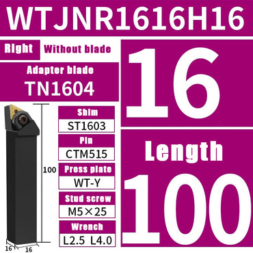 3029-CNC tool holder 93 degree external circle turning tool diameter triangle rough turning WTJN lathe tool