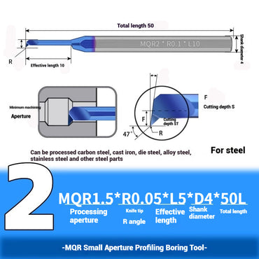 1127-Profiling Turning Tools Small Bore Boring Tools CNC Stainless Steel Aluminum MQR Turning Bore Micro Turning Tools Boring Turning Tools Shandong Denso Pricision Tools Co.,Ltd.