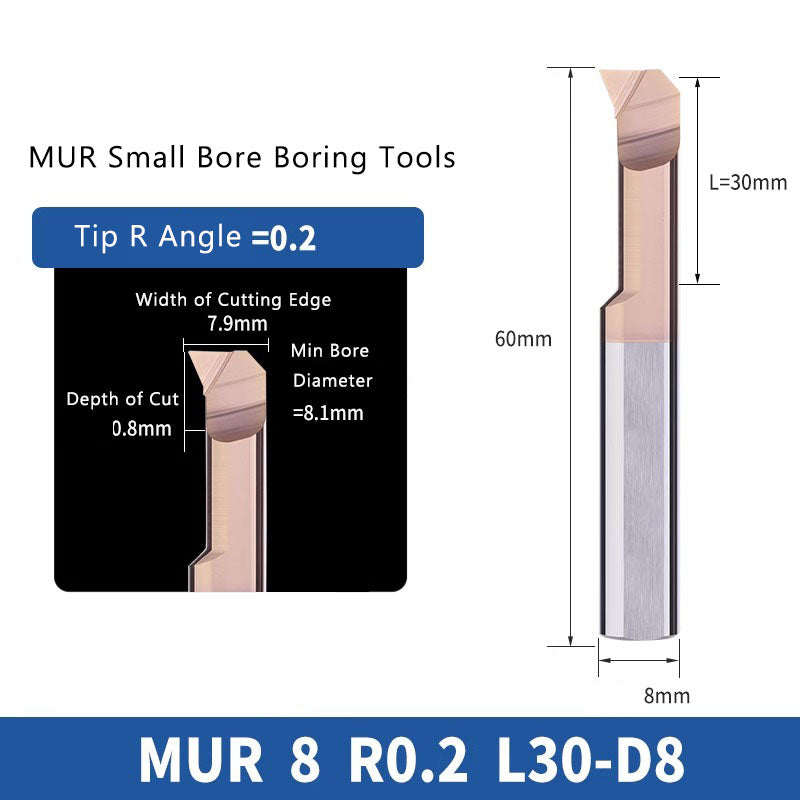MUR Small Bore Boring Tool Coating Coating Carbide Integral Internal Boring Cutter Shandong Denso Pricision Tools Co.,Ltd.