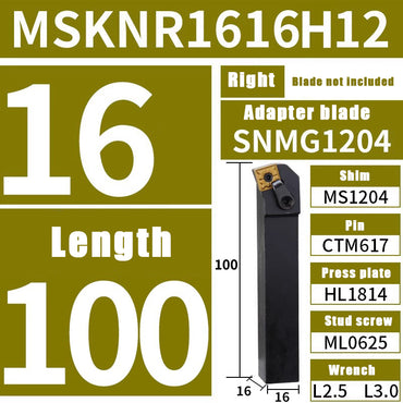 3023-End turning tool MSKN 75 degree external cylindrical tool bar lathe tool