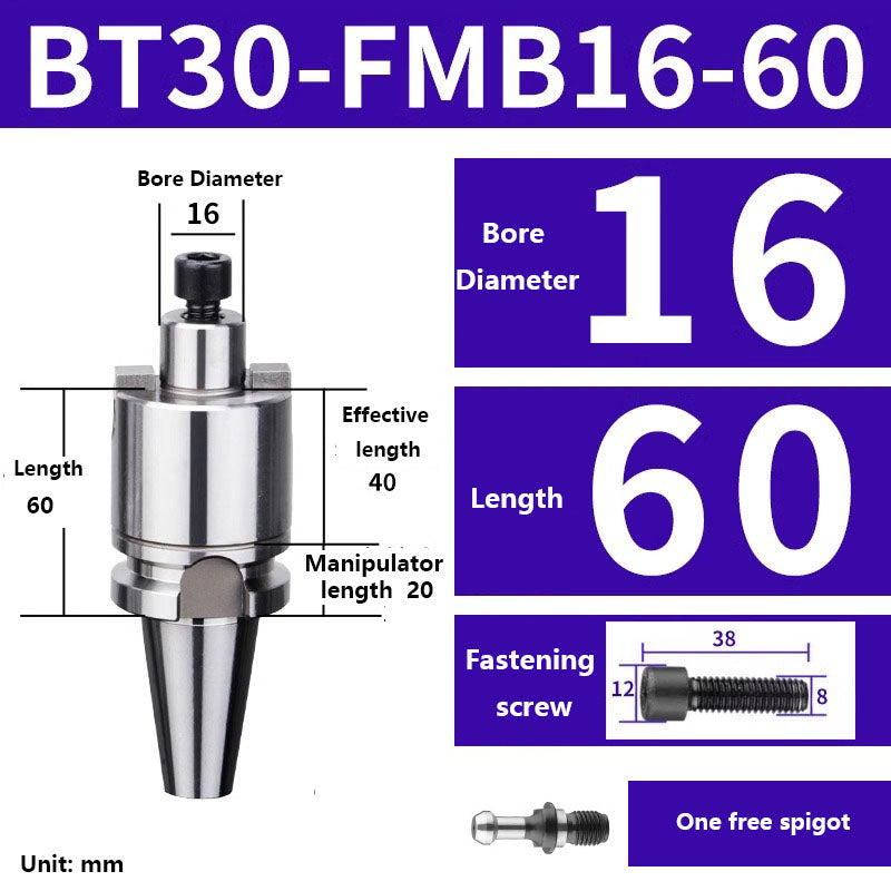 10033 BT30-FMB16/22/27/32/40 Metric Milling Tool Handle Lathe Face Milling Cutter Tool Holder