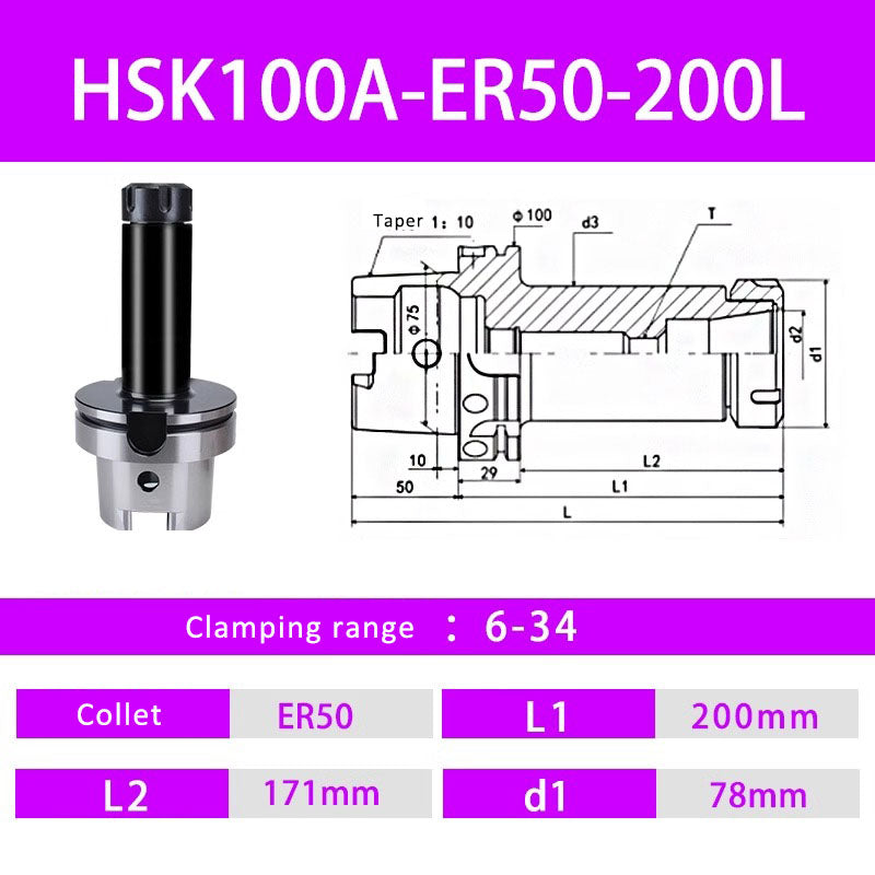 HSK100A ER Flexible Collet Toolholders ER Spring Collet Toolholders Shandong Denso Pricision Tools Co.,Ltd.