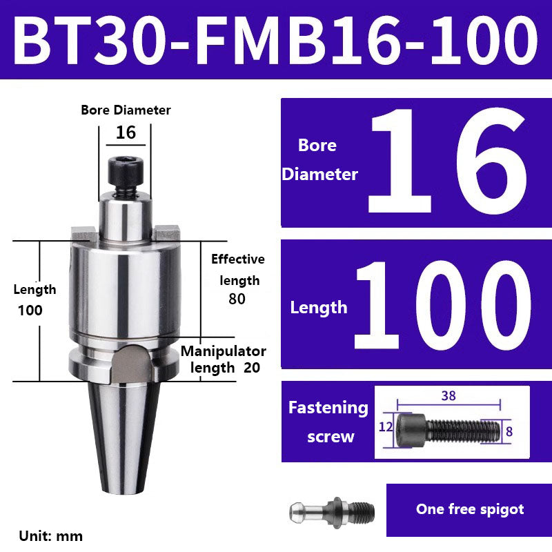 10033 BT30-FMB16/22/27/32/40 Metric Milling Tool Handle Lathe Face Milling Cutter Tool Holder