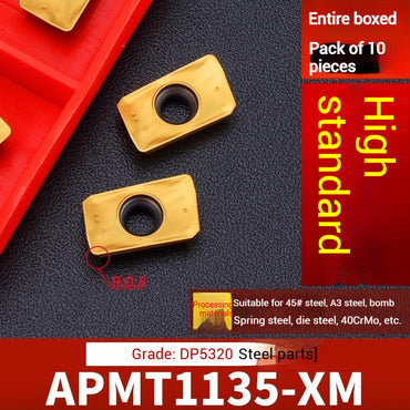 1026-CNC milling inserts APMT1135 carbide 1604 milling inserts fast feed R0.8 coated rough milling cutter grains Shandong Denso Pricision Tools Co.,Ltd.