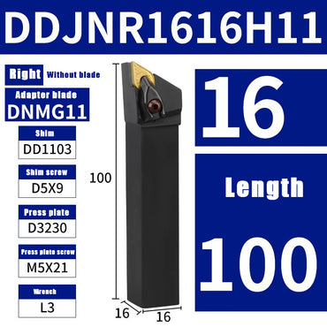 3030-External cylindrical tool bar 93 degree D type large pressure plate turning tool lathe tool DDJNR/DDJNL
