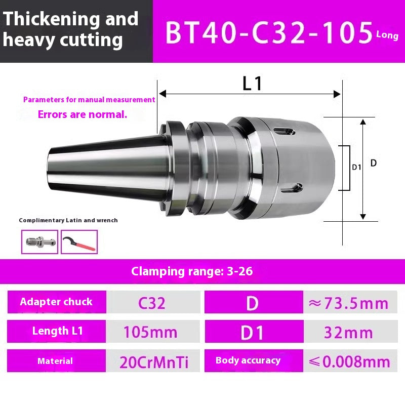 2103-CNC tool holder BT40 BT30 BT50 strong tool holder CNC machining center C32 strong chuck extended tool holder Shandong Denso Pricision Tools Co.,Ltd.