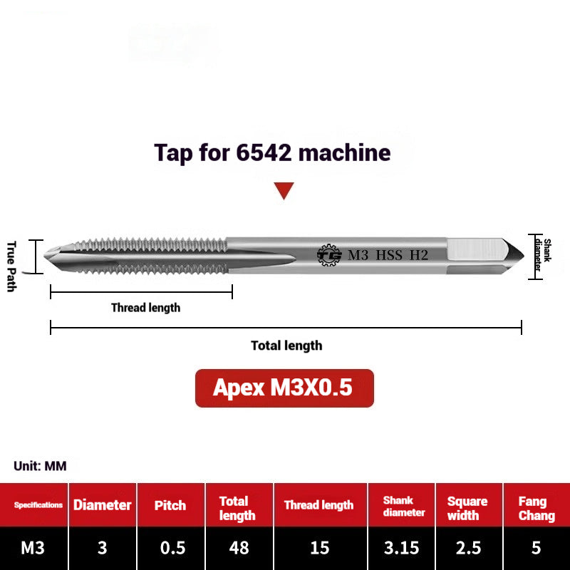 1089-Machine taps stainless steel special spiral apex straight flute taps fine-tooth tapping high-speed steel tapping drills Shandong Denso Pricision Tools Co.,Ltd.