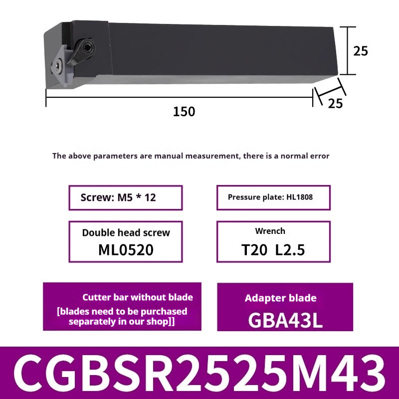 1000-CNC turning tool horizontal external shallow groove CGBS/CGBSL cutting groove blade end face tool bar Shandong Denso Pricision Tools Co.,Ltd.
