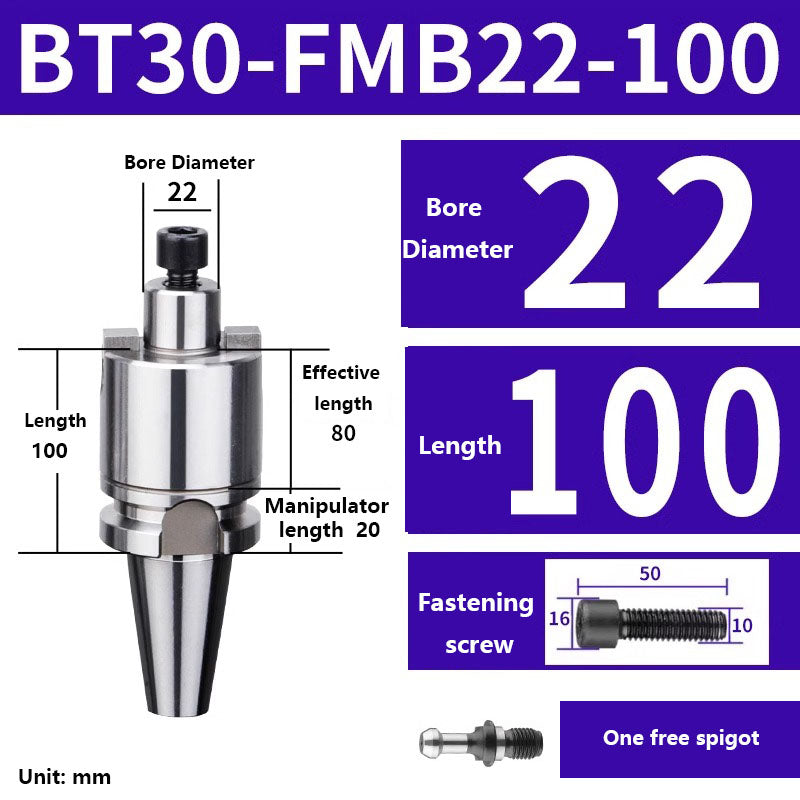 10033 BT30-FMB16/22/27/32/40 Metric Milling Tool Handle Lathe Face Milling Cutter Tool Holder