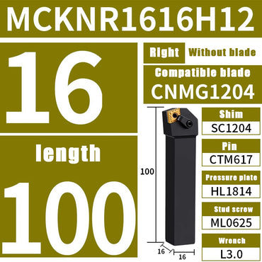 3028-External 75 degree turning tool rod MCKN lathe tool external circular tool end tool lathe frame