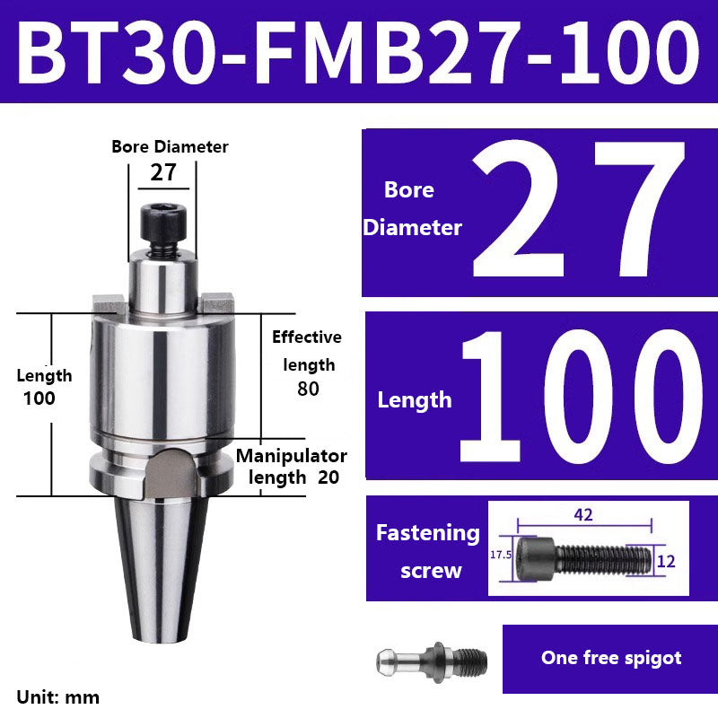 10033 BT30-FMB16/22/27/32/40 Metric Milling Tool Handle Lathe Face Milling Cutter Tool Holder