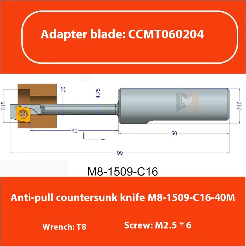 1075-Counterbore Cutter Bar Counterbore Cutter Counterbore Cutter Counterbore Scraper Cutter Counterbore Boring Cutter CNC Counterbore Milling Cutter Bar M16 Shandong Denso Pricision Tools Co.,Ltd.