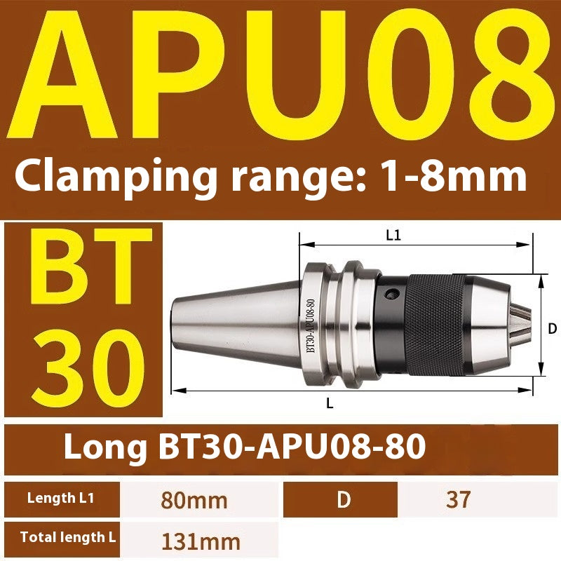 1077-APU one-piece self-tightening drill chuck BT30/BT40/BT50-APU08/13/16 drill bits straight shank milling cutter bits Shandong Denso Pricision Tools Co.,Ltd.
