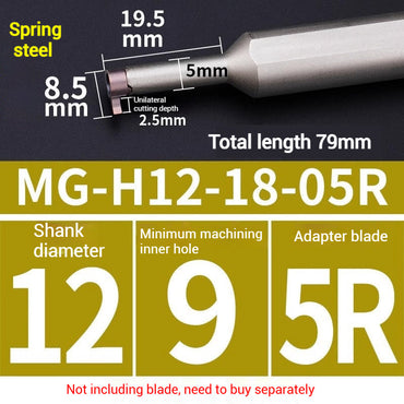 1020-Bore groove cutter small hole internal groove cutter grain deepening groove small bore cutter CNC cutter comma blade digging groove cutter bar Shandong Denso Pricision Tools Co.,Ltd.