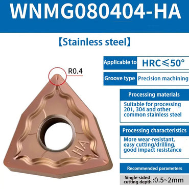 72-WNMG080404/08 Peach-shaped external turning tool head Shandong Denso Pricision Tools Co.,Ltd.