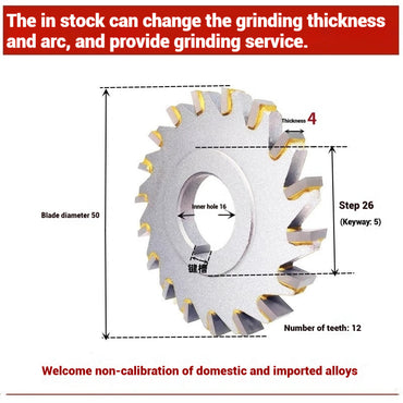 1056-Alloy three-face milling cutter can be customized tungsten steel 63 80 100 125 YW2 steel parts milling slot welding disk cutter Shandong Denso Pricision Tools Co.,Ltd.