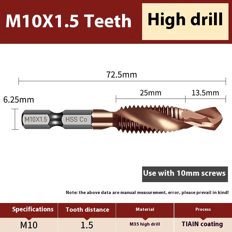 1088-Composite taps drilling tapping drilling holes all-in-one tapping three-in-one self-tapping stainless steel tapping screws set of taps Shandong Denso Pricision Tools Co.,Ltd.