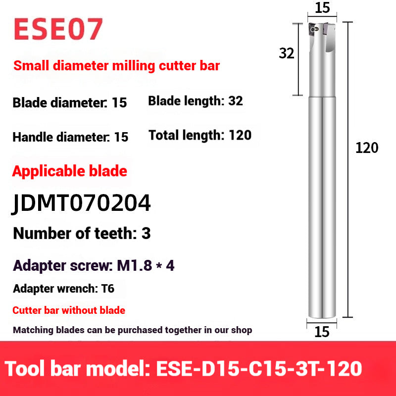 1053-ESE small diameter clear angle milling cutter shanks for 8 10 12 14 16 tungsten carbide milling cutter JDMT070204 double-edged cutter shanks Shandong Denso Pricision Tools Co.,Ltd.