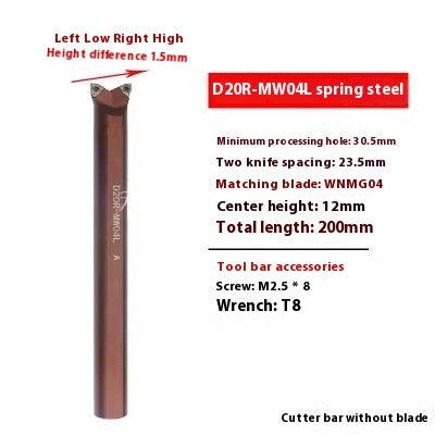 2133-Double-head CNC turning tool holder MW08/MC12 lathe 95 degree outer circle inner hole machine clamps double-head horn inner hole tool holder Shandong Denso Pricision Tools Co.,Ltd.