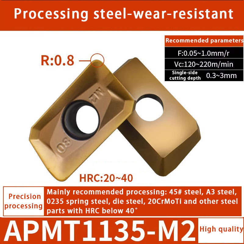 140-CNC milling blade APM T1135 stainless steel special alloy blade Shandong Denso Pricision Tools Co.,Ltd.