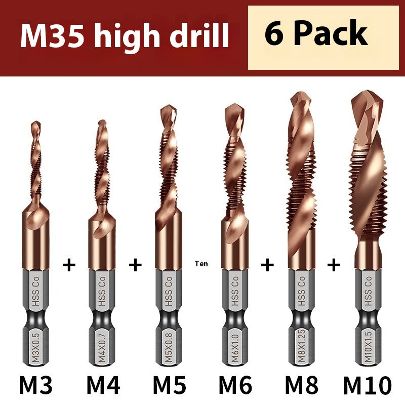 1088-Composite taps drilling tapping drilling holes all-in-one tapping three-in-one self-tapping stainless steel tapping screws set of taps Shandong Denso Pricision Tools Co.,Ltd.