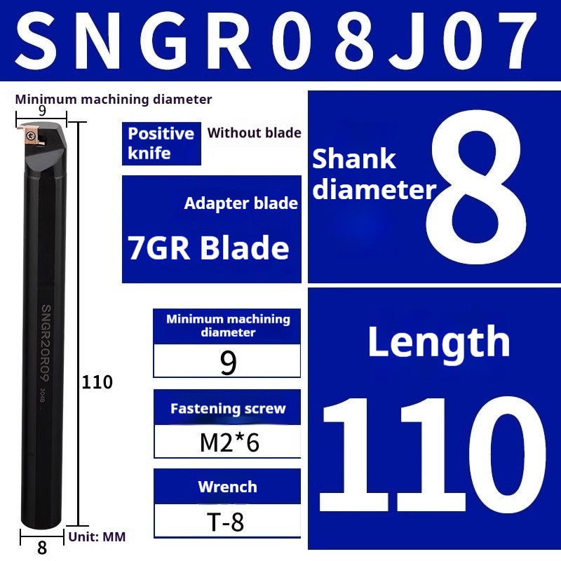 1005-SNGR08K/10K/12M Small hole internal and external grooving tool Small diameter inner groove inner hole tool bar Shallow groove grooving tool bar Shandong Denso Pricision Tools Co.,Ltd.