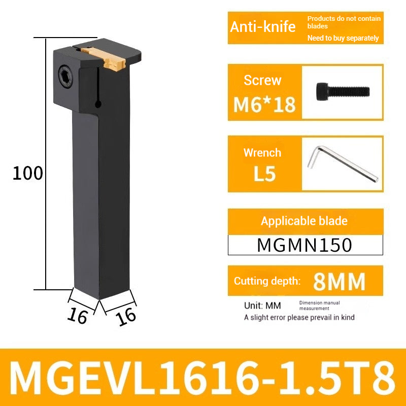 1023-CNC grooving cutter bar MGEVR1616-2 spring steel cutter 2020-3 lathe 7-shaped outer diameter cut off groove cutters Shandong Denso Pricision Tools Co.,Ltd.