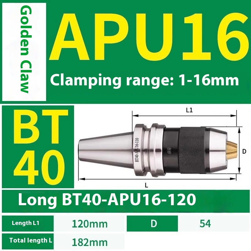 1077-APU one-piece self-tightening drill chuck BT30/BT40/BT50-APU08/13/16 drill bits straight shank milling cutter bits Shandong Denso Pricision Tools Co.,Ltd.