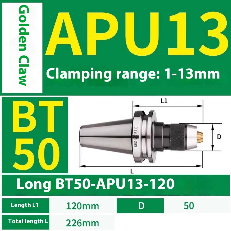 1077-APU one-piece self-tightening drill chuck BT30/BT40/BT50-APU08/13/16 drill bits straight shank milling cutter bits Shandong Denso Pricision Tools Co.,Ltd.