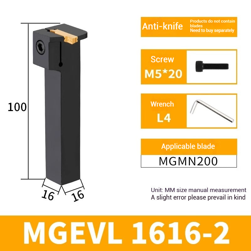 1023-CNC grooving cutter bar MGEVR1616-2 spring steel cutter 2020-3 lathe 7-shaped outer diameter cut off groove cutters Shandong Denso Pricision Tools Co.,Ltd.