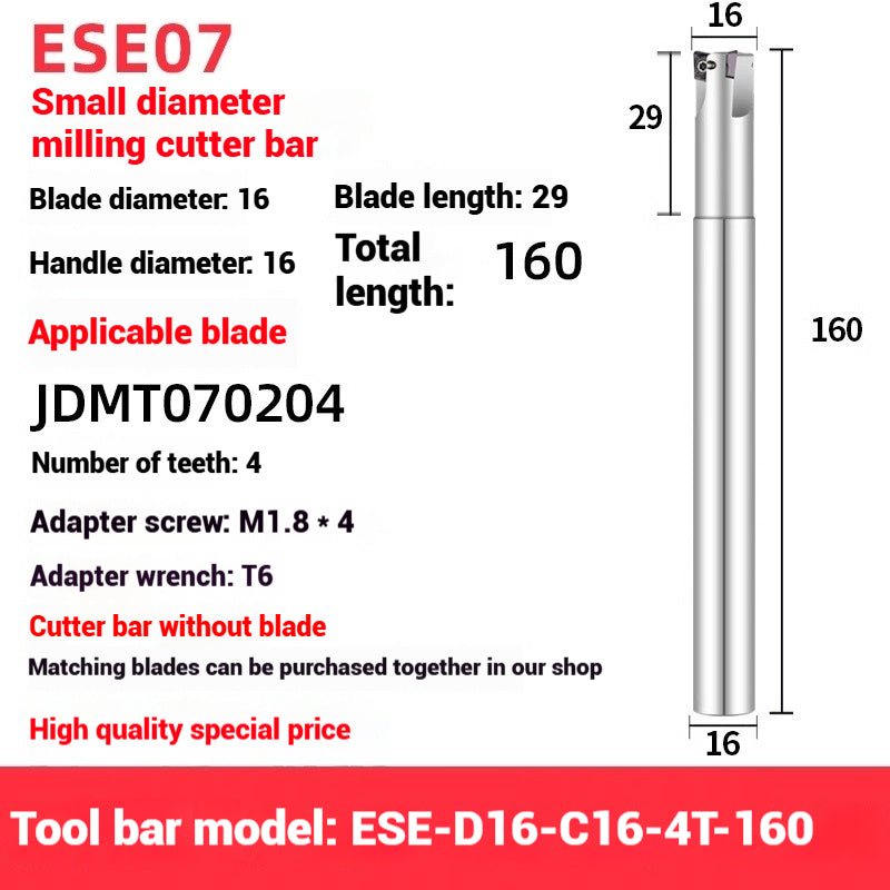 1053-ESE small diameter clear angle milling cutter shanks for 8 10 12 14 16 tungsten carbide milling cutter JDMT070204 double-edged cutter shanks Shandong Denso Pricision Tools Co.,Ltd.