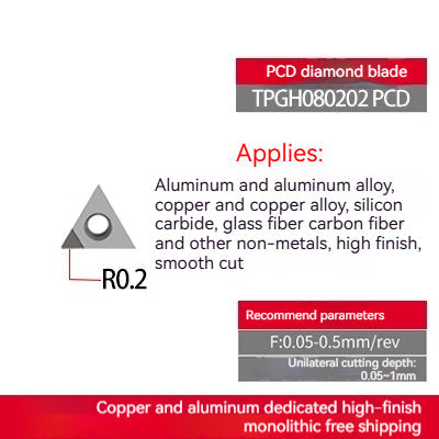 1033-Diamond inserts copper and aluminum special CNC lathe tools gemstone lathe cutter grain super bright PCD cutter head diamond cutter head Shandong Denso Pricision Tools Co.,Ltd.