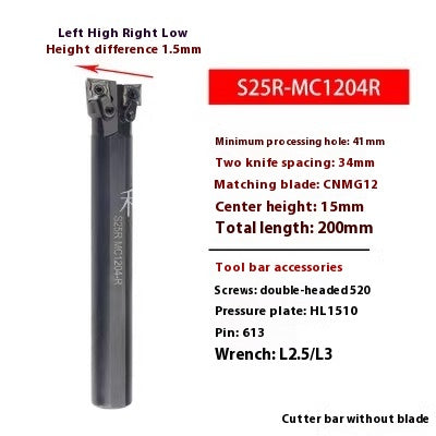 2133-Double-head CNC turning tool holder MW08/MC12 lathe 95 degree outer circle inner hole machine clamps double-head horn inner hole tool holder Shandong Denso Pricision Tools Co.,Ltd.