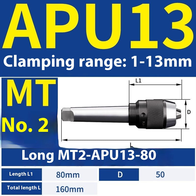 1077-APU one-piece self-tightening drill chuck BT30/BT40/BT50-APU08/13/16 drill bits straight shank milling cutter bits Shandong Denso Pricision Tools Co.,Ltd.
