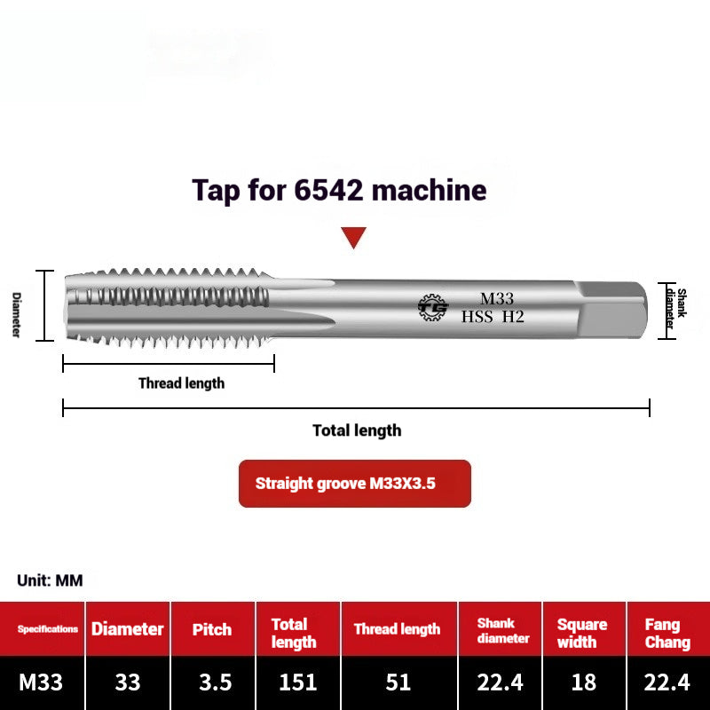 1089-Machine taps stainless steel special spiral apex straight flute taps fine-tooth tapping high-speed steel tapping drills Shandong Denso Pricision Tools Co.,Ltd.
