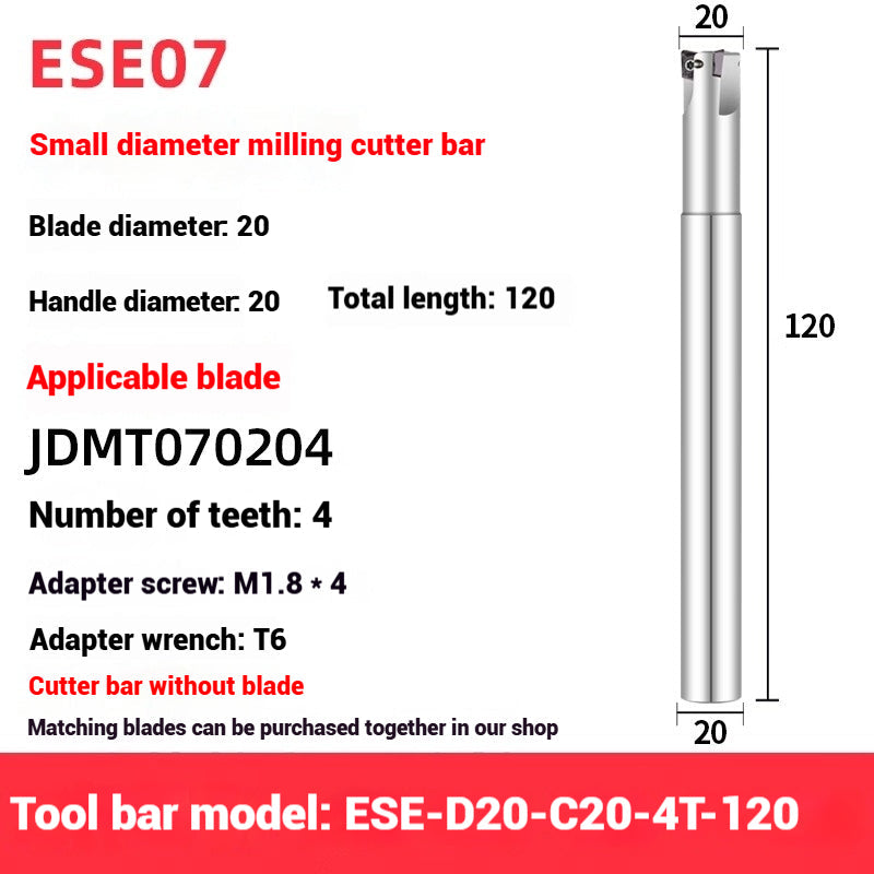 1053-ESE small diameter clear angle milling cutter shanks for 8 10 12 14 16 tungsten carbide milling cutter JDMT070204 double-edged cutter shanks Shandong Denso Pricision Tools Co.,Ltd.