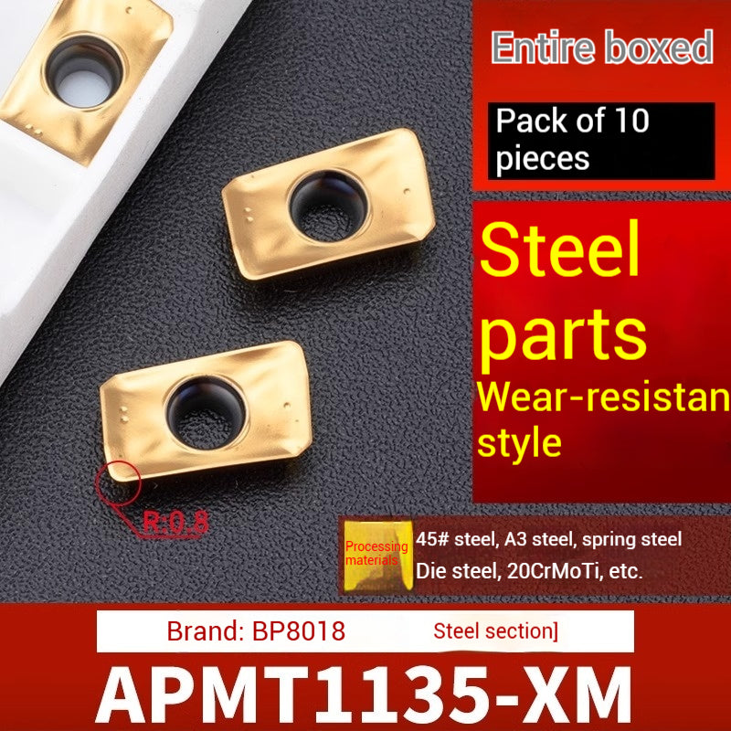 1026-CNC milling inserts APMT1135 carbide 1604 milling inserts fast feed R0.8 coated rough milling cutter grains Shandong Denso Pricision Tools Co.,Ltd.