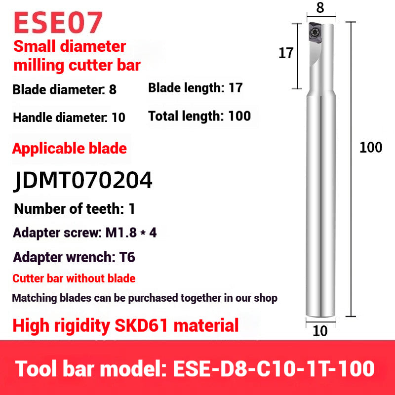 1053-ESE small diameter clear angle milling cutter shanks for 8 10 12 14 16 tungsten carbide milling cutter JDMT070204 double-edged cutter shanks Shandong Denso Pricision Tools Co.,Ltd.