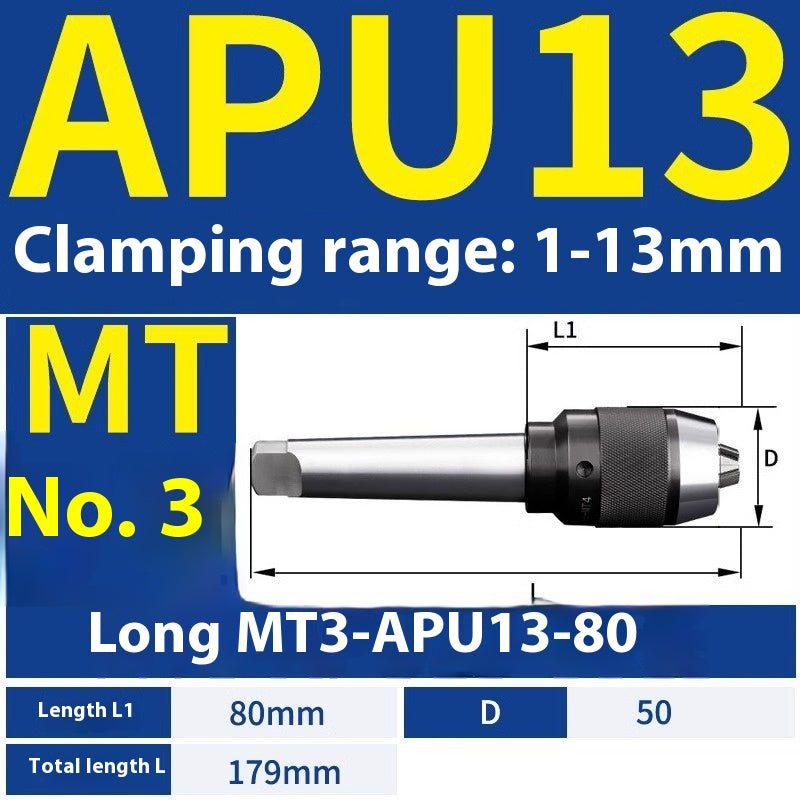 1077-APU one-piece self-tightening drill chuck BT30/BT40/BT50-APU08/13/16 drill bits straight shank milling cutter bits Shandong Denso Pricision Tools Co.,Ltd.