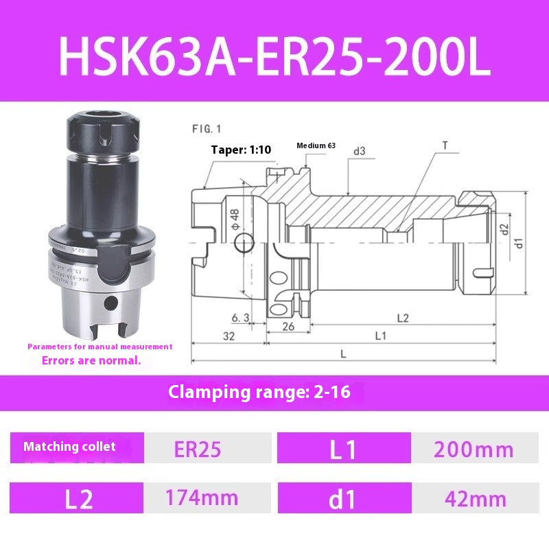 1084-HSK50A 63F 63A-ER32 25 20 16 Flexible Collet Toolholders ER Spring Collet Toolholders Shandong Denso Pricision Tools Co.,Ltd.