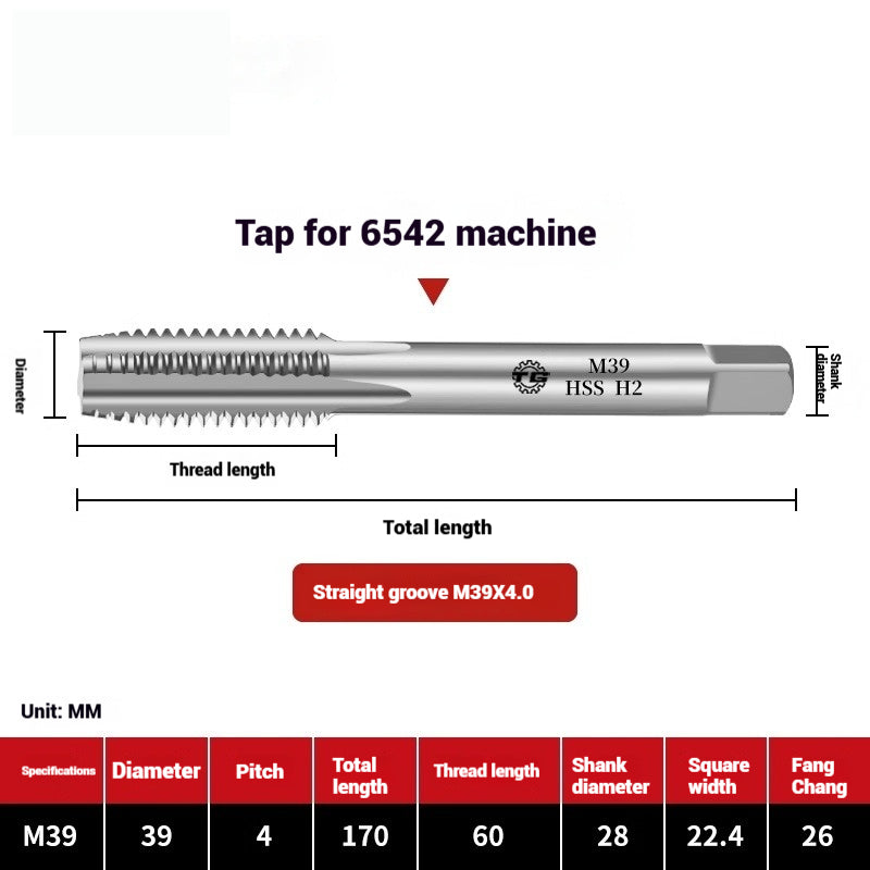 1089-Machine taps stainless steel special spiral apex straight flute taps fine-tooth tapping high-speed steel tapping drills Shandong Denso Pricision Tools Co.,Ltd.
